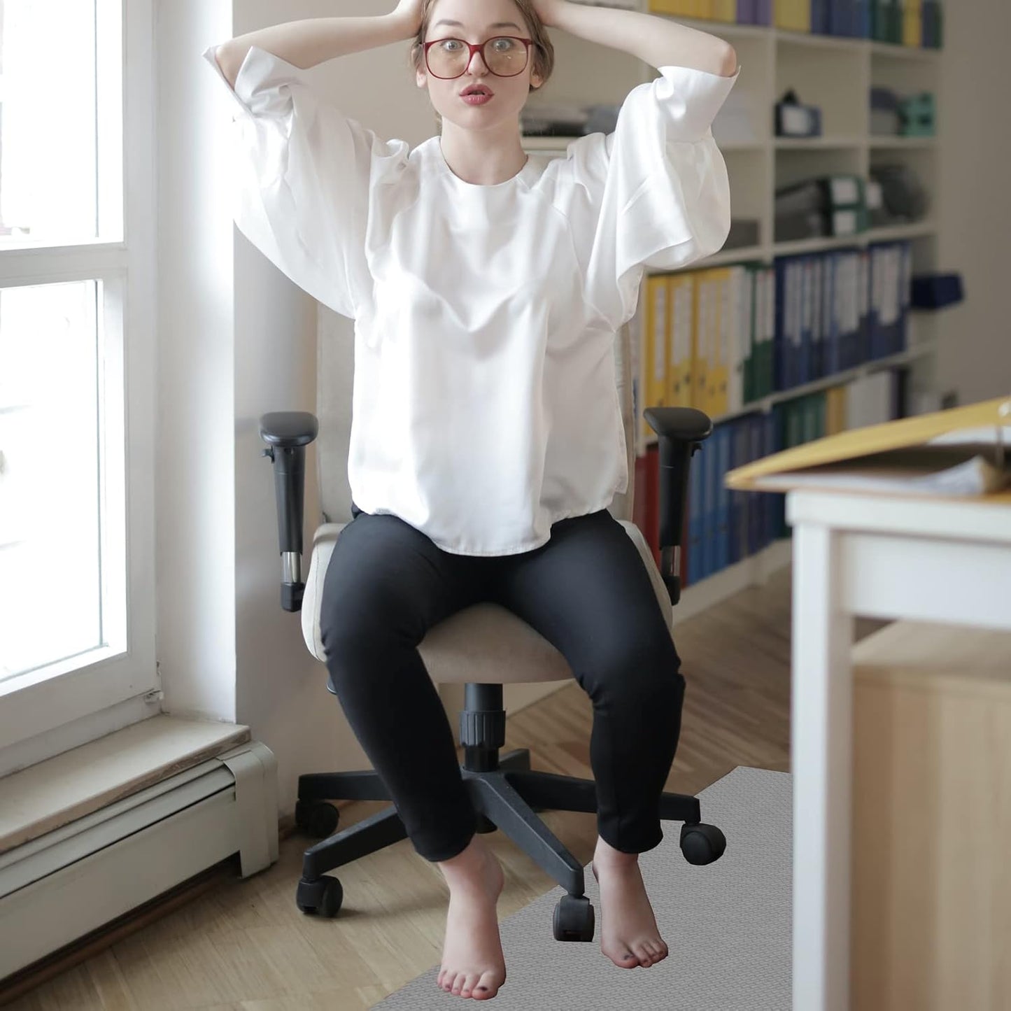 Anti Fatigue Mats for Kitchen Floor,Waterproof & Non-Slip Kitchen Rugs, anti Fatigue Floor Mats for Home,Office,Laundry,Sink,Kitchen Mat Cushioned anti Fatigue Set of 2 Grey 17.5" X 29.5"+17.5" X 59"