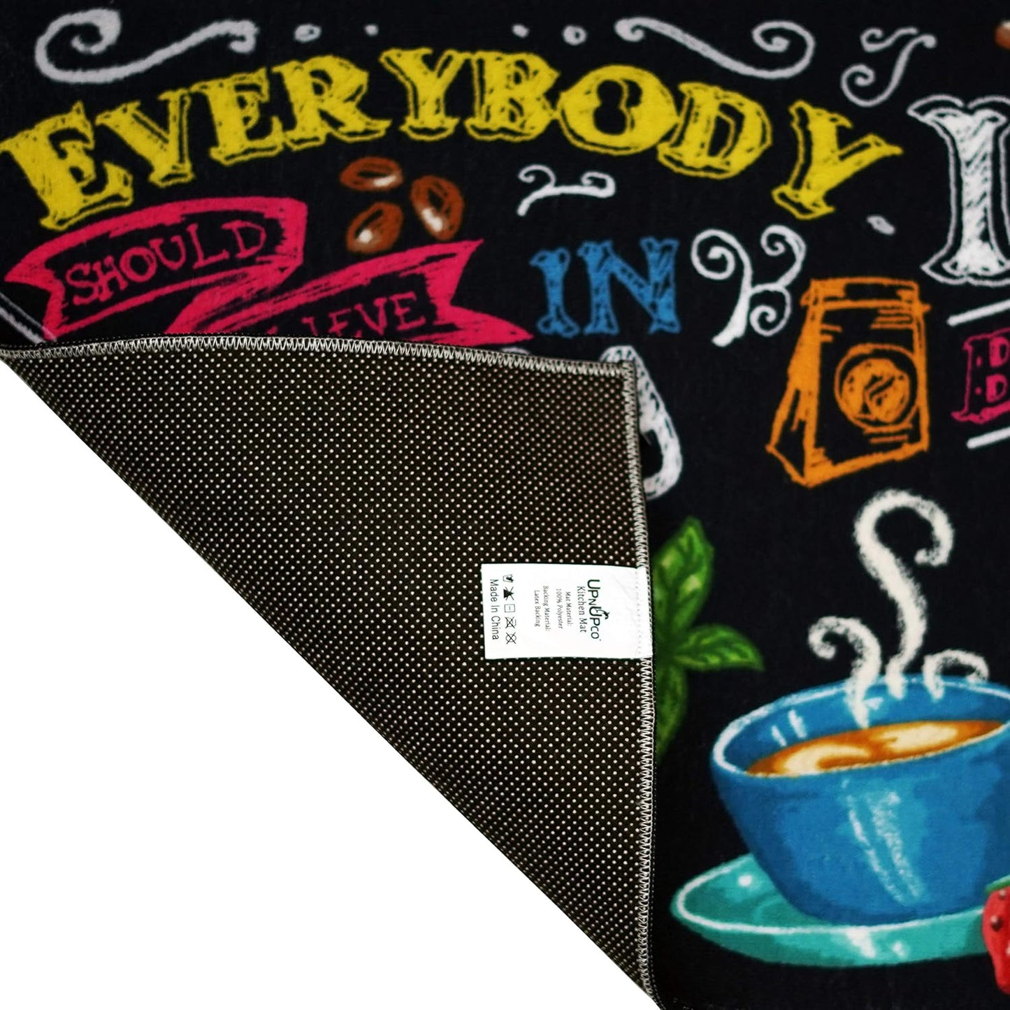 Artistic and Colorful Kitchen Rugs for Floor Non Slip Kitchen Rugs and Mats Kitchen Mat Set Farmhouse Kitchen - Lava Flow2 Art- 2 Pieces - 30"X17" + 47”X17