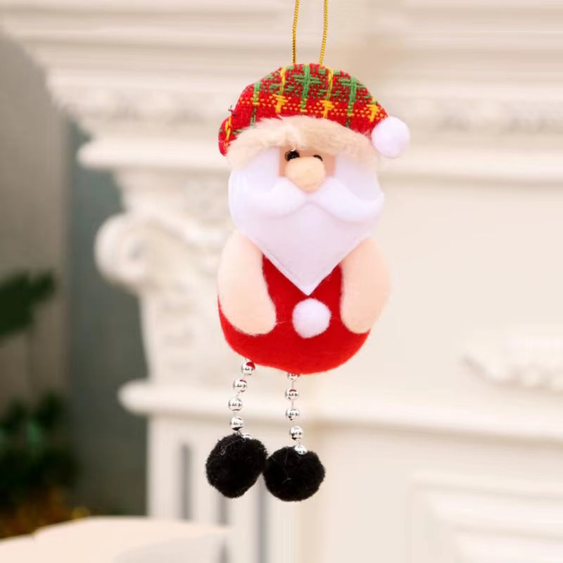 Santa Claus Legs Christmas Tree Decoration Plush Door Decor Santa Claus Elf Leg Christmas Decor for Home Hanging Ornaments