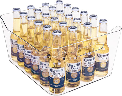 Set of 11 Transparent Plastic Refrigerator Organizer Bins with Handles - Pantry, Freezer, Cabinet Organization