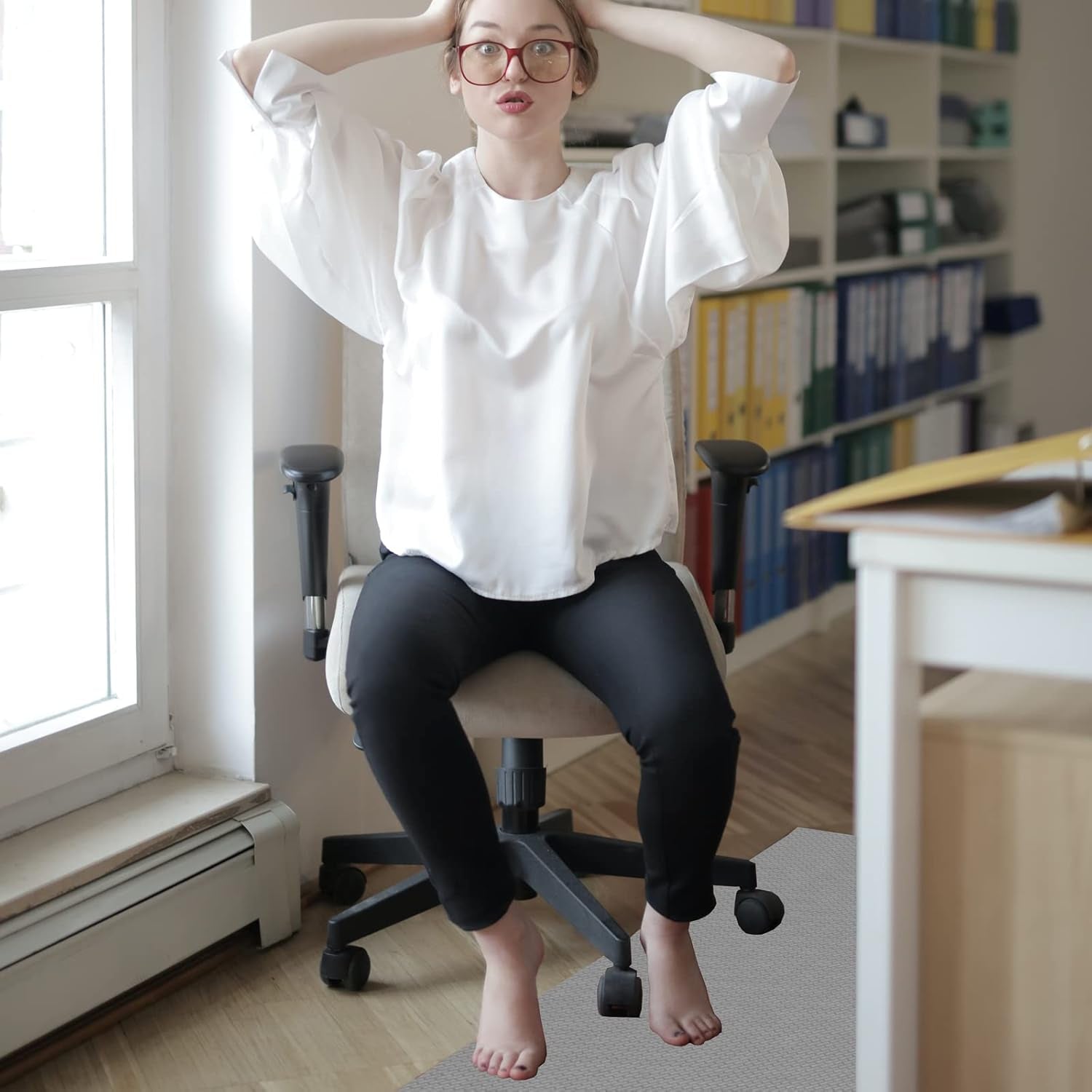 Anti Fatigue Mats for Kitchen Floor,Waterproof & Non-Slip Kitchen Rugs, anti Fatigue Floor Mats for Home,Office,Laundry,Sink,Kitchen Mat Cushioned anti Fatigue Set of 2 Grey 17.5" X 29.5"+17.5" X 59"