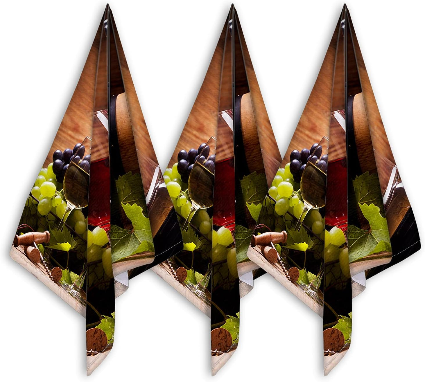 Kitchen Cleaning Cloth Kitchen Cleaning Towels Kitchen Dish Cloths Soft Kitchen Hand Towels Super Absorbent Bar Towels for Kitchen 11.8X11.8 in 3Pack - Grape Wine