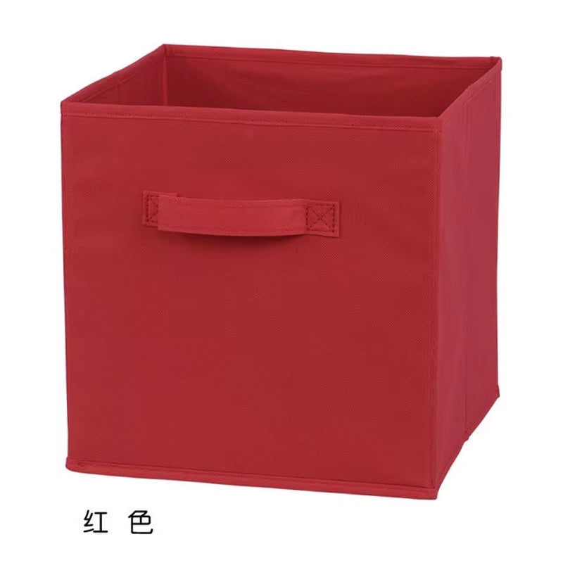 Collapsible Cube Storage Bin Non Woven Fabric Storage Box Home Supplies , Kid Toy Storage Organizer Cabinet Drawer Organization