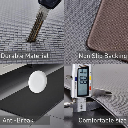 Anti Fatigue Mats for Kitchen Floor,Waterproof & Non-Slip Kitchen Rugs, anti Fatigue Floor Mats for Home,Office,Laundry,Sink,Kitchen Mat Cushioned anti Fatigue Set of 2 Grey 17.5" X 29.5"+17.5" X 59"