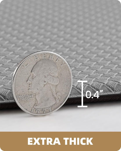 anti Fatigue Cushion Padded Kitchen Mat for Floor - 17X29+17X59,Easy Clean, Waterproof & Oil Proof, anti Slip, Foam Rubber Runner Rug for Front Sink Comfort Standing, Grey Set of 2