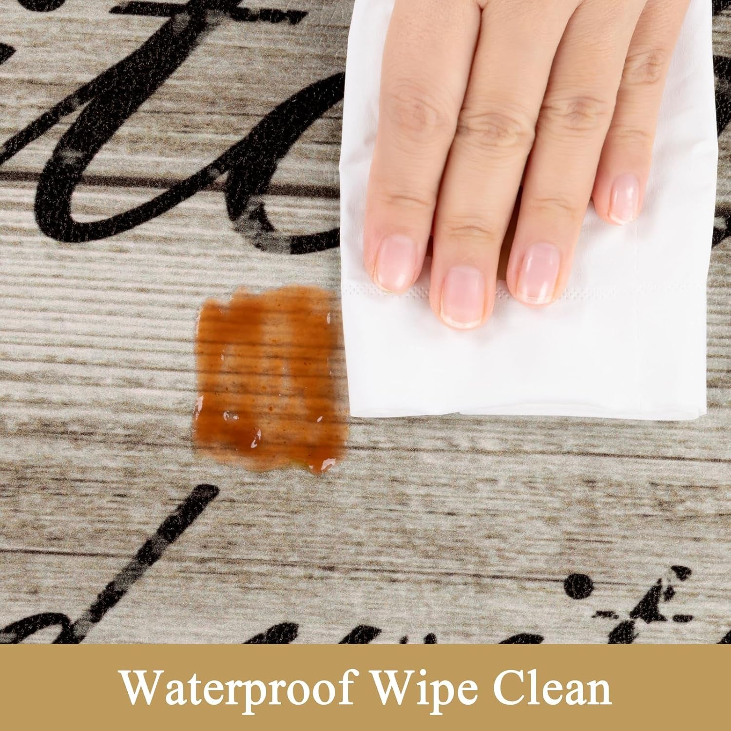 anti Fatigue Kitchen Mat Set of 2 Non Slip Kitchen Rugs and Mats Farmhouse Waterproof Memory Foam Kitchen Rugs Cushioned Kitchen Floor Mats Comfort Standing Mat for Kitchen Home Sink Office