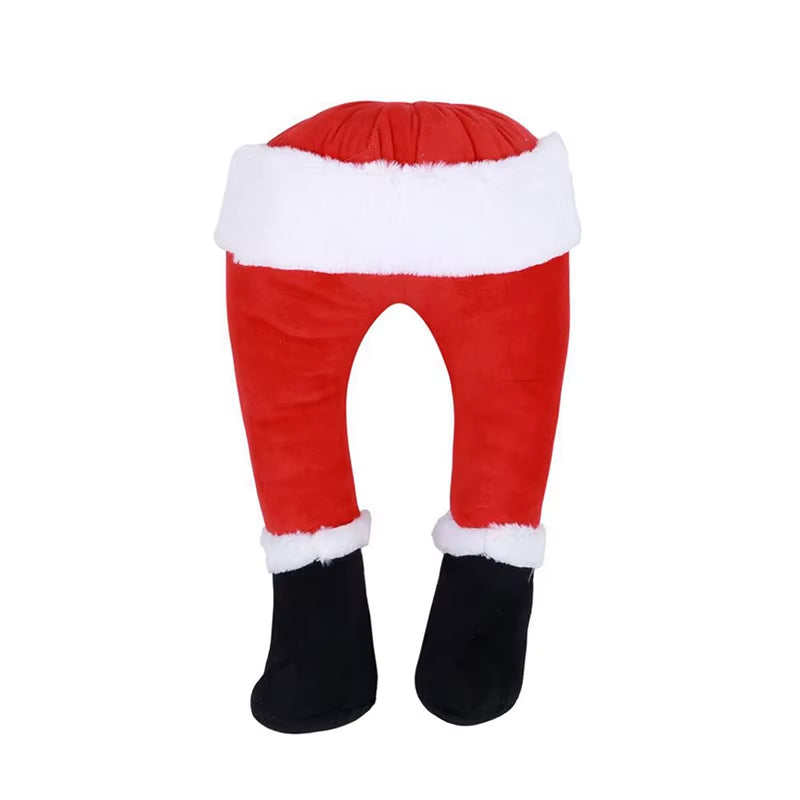 Santa Claus Legs Christmas Tree Decoration Plush Door Decor Santa Claus Elf Leg Christmas Decor for Home Hanging Ornaments