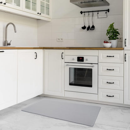 Kitchen Mat Enterway Floor Mat Housework Cushioned anti Fatigue Kitchen Rugs Standing Kitchen Decor Washing Room New Waterproof Non Skid Washable Rubber Sink Bottom Foam 17.3X29.5In(Gray)