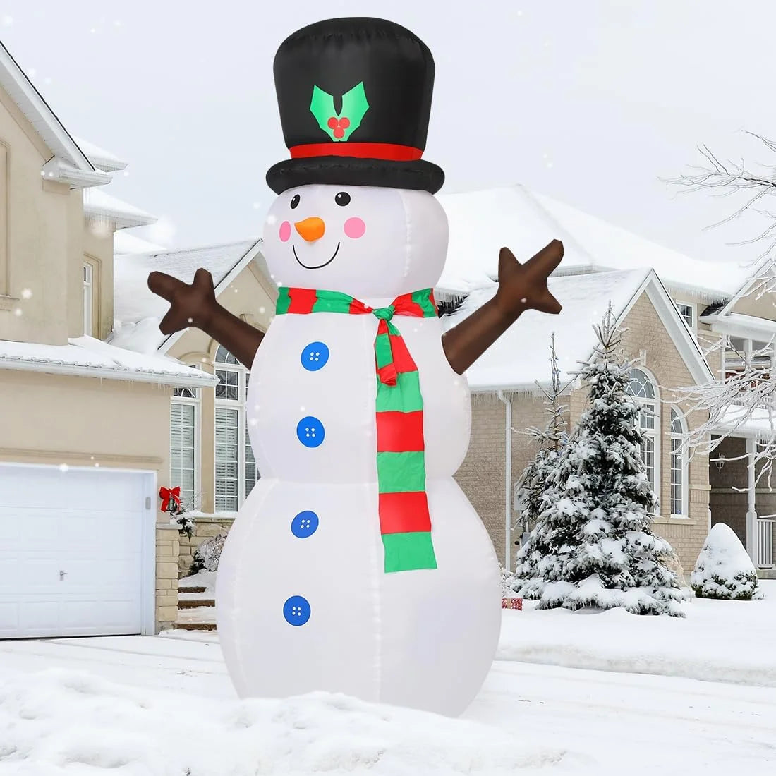 Christmas Inflatables 6 FT Blow up Snowman Inflatables, Snowman Blowups Inflatable Snowman with LED Lights, Outdoor Christmas Inflatable Clearance Snowman Inflatable for Xmas Holiday Party