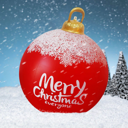 2024 Christmas Decoration Bell Ball 24Inch Outdoor Christmas Inflatable Decorated Ball Pvc Inflatable Christmas Ball Christmas Tree Decorations