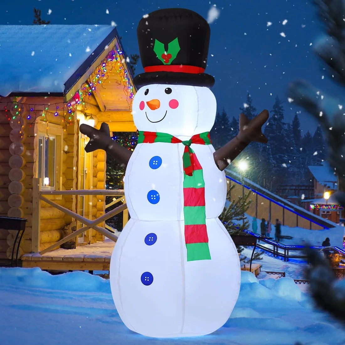 Christmas Inflatables 6 FT Blow up Snowman Inflatables, Snowman Blowups Inflatable Snowman with LED Lights, Outdoor Christmas Inflatable Clearance Snowman Inflatable for Xmas Holiday Party