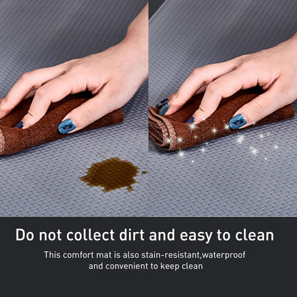 Anti Fatigue Mats for Kitchen Floor,Waterproof & Non-Slip Kitchen Rugs, anti Fatigue Floor Mats for Home,Office,Laundry,Sink,Kitchen Mat Cushioned anti Fatigue Set of 2 Grey 17.5" X 29.5"+17.5" X 59"