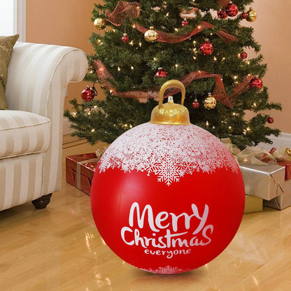 2024 Christmas Decoration Bell Ball 24Inch Outdoor Christmas Inflatable Decorated Ball Pvc Inflatable Christmas Ball Christmas Tree Decorations