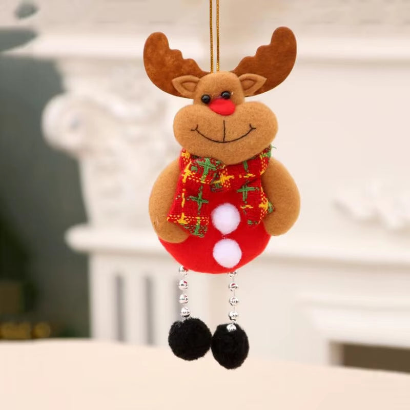 Santa Claus Legs Christmas Tree Decoration Plush Door Decor Santa Claus Elf Leg Christmas Decor for Home Hanging Ornaments