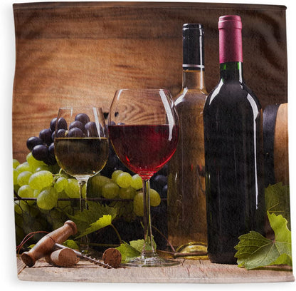 Kitchen Cleaning Cloth Kitchen Cleaning Towels Kitchen Dish Cloths Soft Kitchen Hand Towels Super Absorbent Bar Towels for Kitchen 11.8X11.8 in 3Pack - Grape Wine