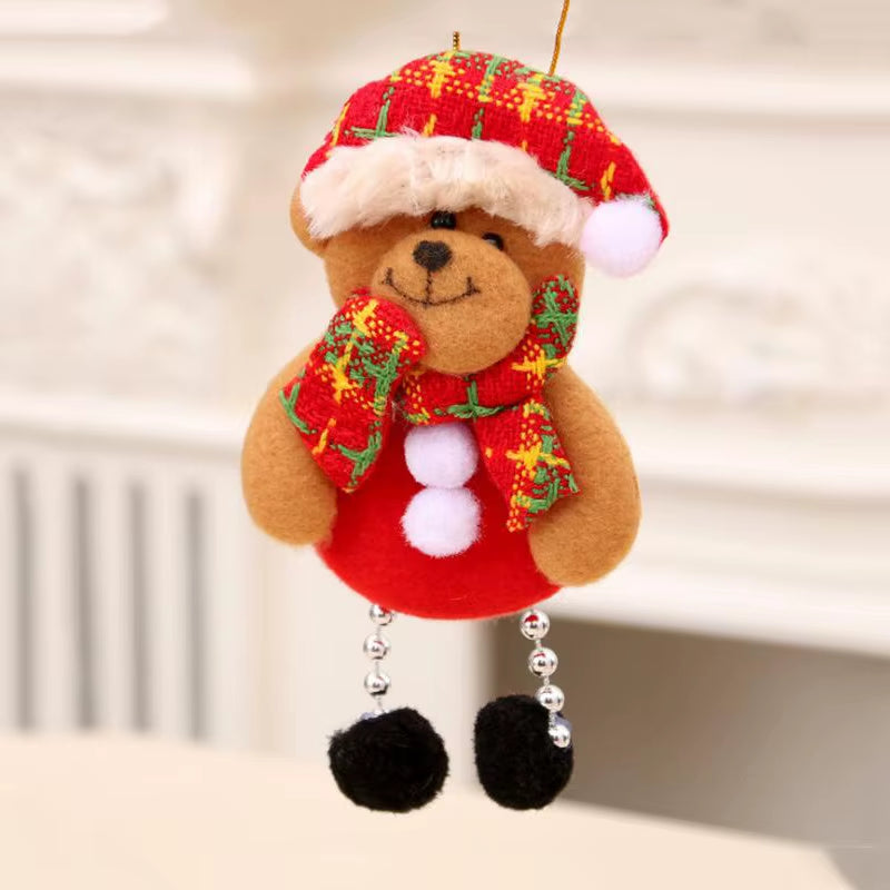 Santa Claus Legs Christmas Tree Decoration Plush Door Decor Santa Claus Elf Leg Christmas Decor for Home Hanging Ornaments