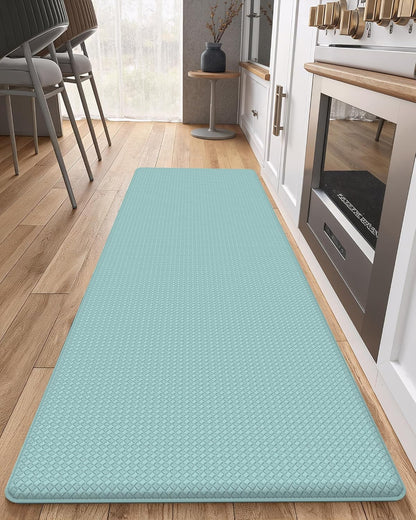 anti Fatigue Cushion Kitchen Mat for Floor -17"X59",Easy Clean, Water & Oil Proof, anti Slip, Foam Rubber Runner Rug for Front Sink Comfort Standing,Teal
