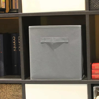 Collapsible Cube Storage Bin Non Woven Fabric Storage Box Home Supplies , Kid Toy Storage Organizer Cabinet Drawer Organization