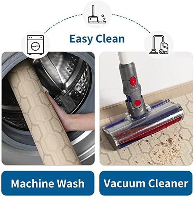 Kitchen Mat [1 PCS] Cushioned Anti-Fatigue Kitchen Rug，Non-Skid Waterproof Kitchen Mats and Rugs Ergonomic Comfort Standing Mat for Kitchen, Floor Home(Grey, 17.3'X 59')