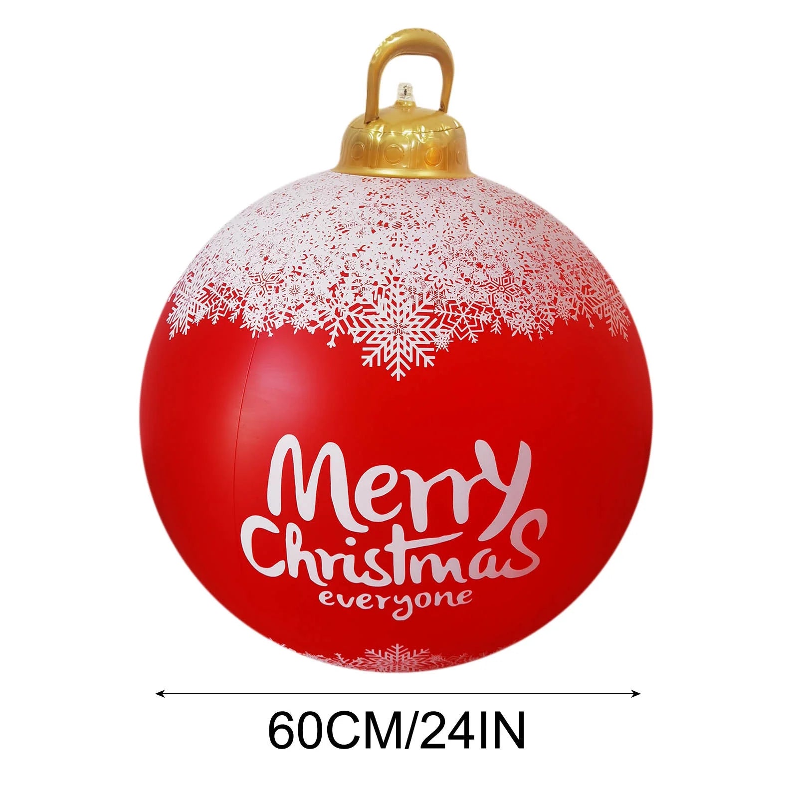 2024 Christmas Decoration Bell Ball 24Inch Outdoor Christmas Inflatable Decorated Ball Pvc Inflatable Christmas Ball Christmas Tree Decorations