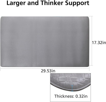 Kitchen Mat Enterway Floor Mat Housework Cushioned anti Fatigue Kitchen Rugs Standing Kitchen Decor Washing Room New Waterproof Non Skid Washable Rubber Sink Bottom Foam 17.3X29.5In(Gray)