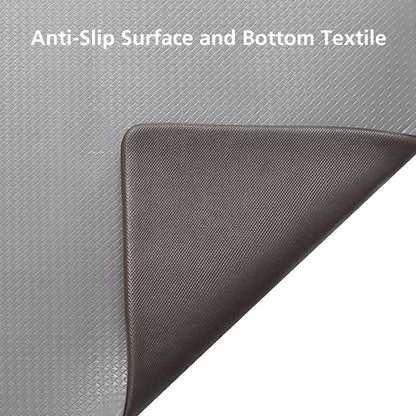Kitchen Mat Enterway Floor Mat Housework Cushioned anti Fatigue Kitchen Rugs Standing Kitchen Decor Washing Room New Waterproof Non Skid Washable Rubber Sink Bottom Foam 17.3X29.5In(Gray)