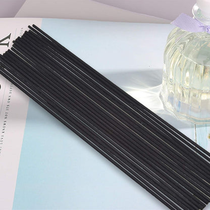 70 Pieces Fiber Reed Diffuser Replacement Refill Sticks, Diffuser Refills, Spa, Aromatherapy (12" X 3Mm, Black)