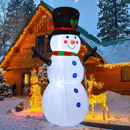 Christmas Inflatables 6 FT Blow up Snowman Inflatables, Snowman Blowups Inflatable Snowman with LED Lights, Outdoor Christmas Inflatable Clearance Snowman Inflatable for Xmas Holiday Party