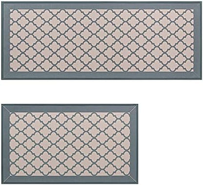 Kitchen Mat [1 PCS] Cushioned Anti-Fatigue Kitchen Rug，Non-Skid Waterproof Kitchen Mats and Rugs Ergonomic Comfort Standing Mat for Kitchen, Floor Home(Grey, 17.3'X 59')