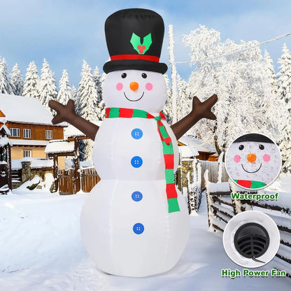 Christmas Inflatables 6 FT Blow up Snowman Inflatables, Snowman Blowups Inflatable Snowman with LED Lights, Outdoor Christmas Inflatable Clearance Snowman Inflatable for Xmas Holiday Party