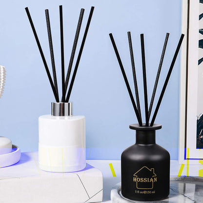 70 Pieces Fiber Reed Diffuser Replacement Refill Sticks, Diffuser Refills, Spa, Aromatherapy (12" X 3Mm, Black)